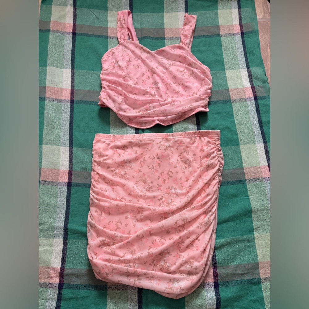 Pink Floral SHEIN NWOT 2 Piece Set
